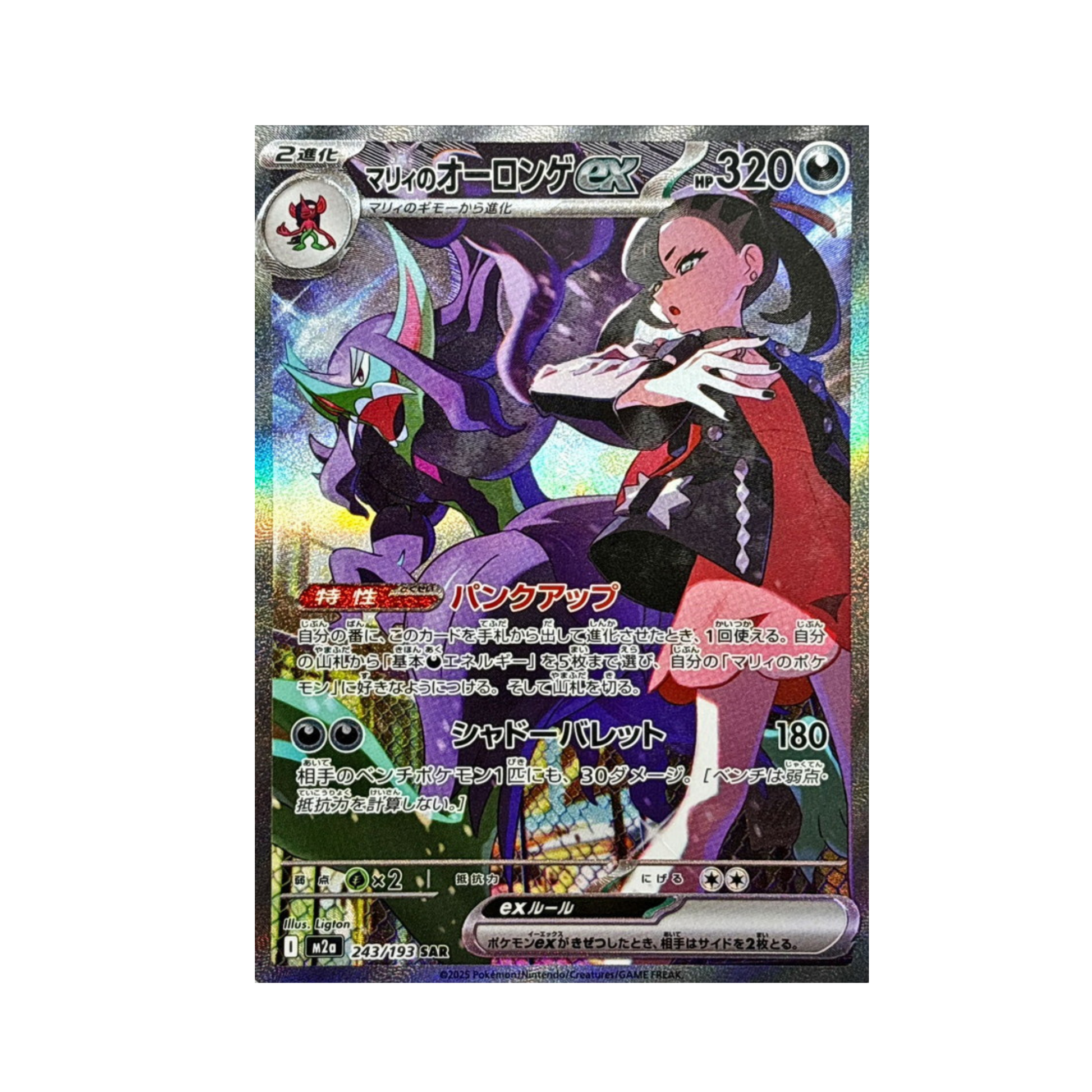 日版 M2a 瑪俐的長毛巨魔ex SAR 243/193 [Raw卡] [PTCG] マリィのオーロンゲex2