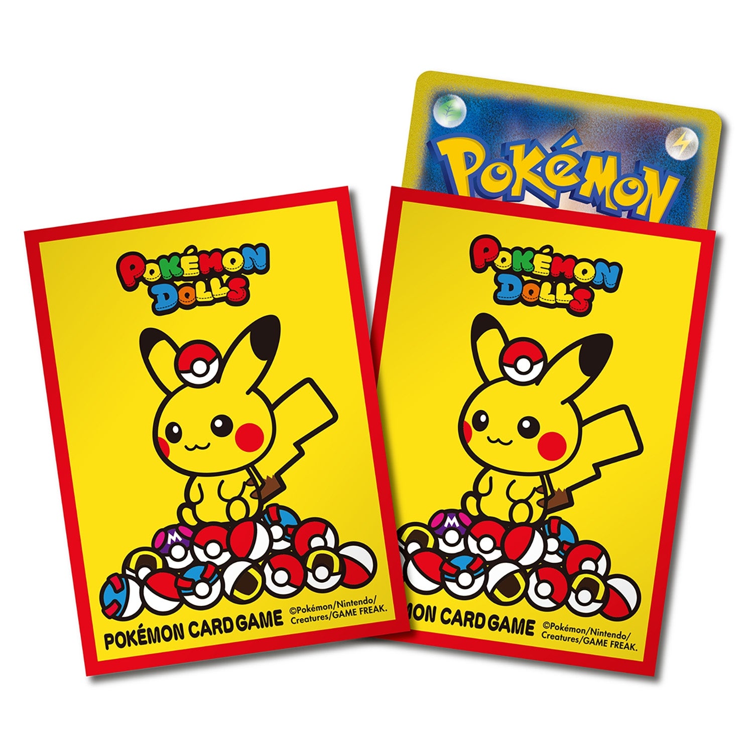 PTCG 日版｜卡套 POKEMON DOLLS 紅色｜pokemon center card sleeves｜寶可夢中心原創
