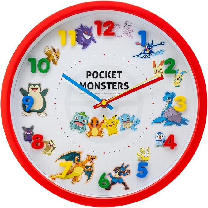 Pokemon 寶可夢｜T's Factory 掛牆鐘 11.8 吋 (30 cm) 靜音掛牆鐘｜🇯🇵預訂7-21日 rarecollext gekiyasu jpn